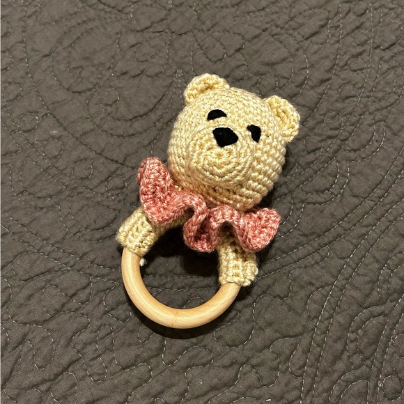 Handmade Crochet Baby Rattle - Picture 2 of 2